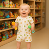 Playful Print Cotton Romper - Beekee