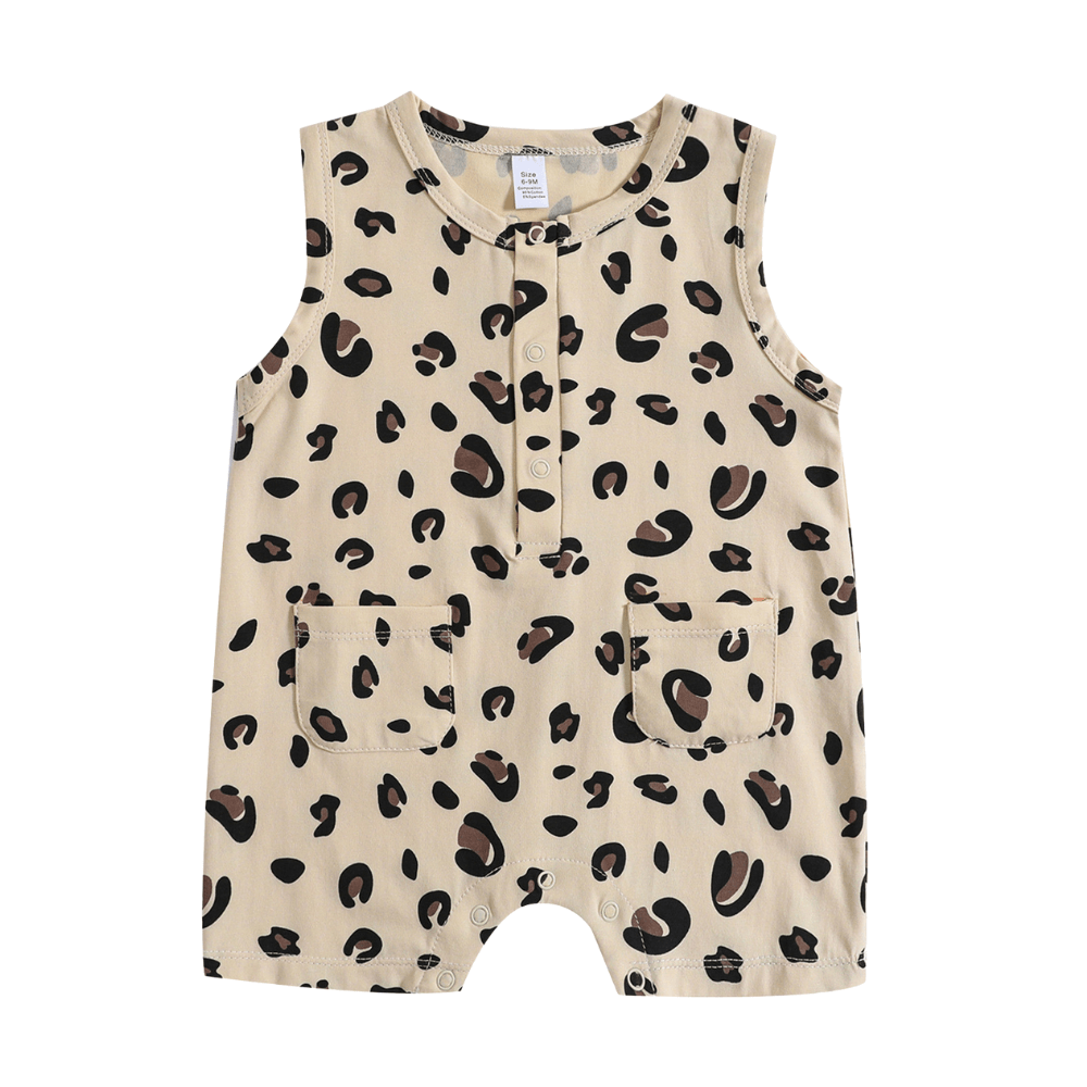 Playful Print Baby Romper With Pockets - Beekee