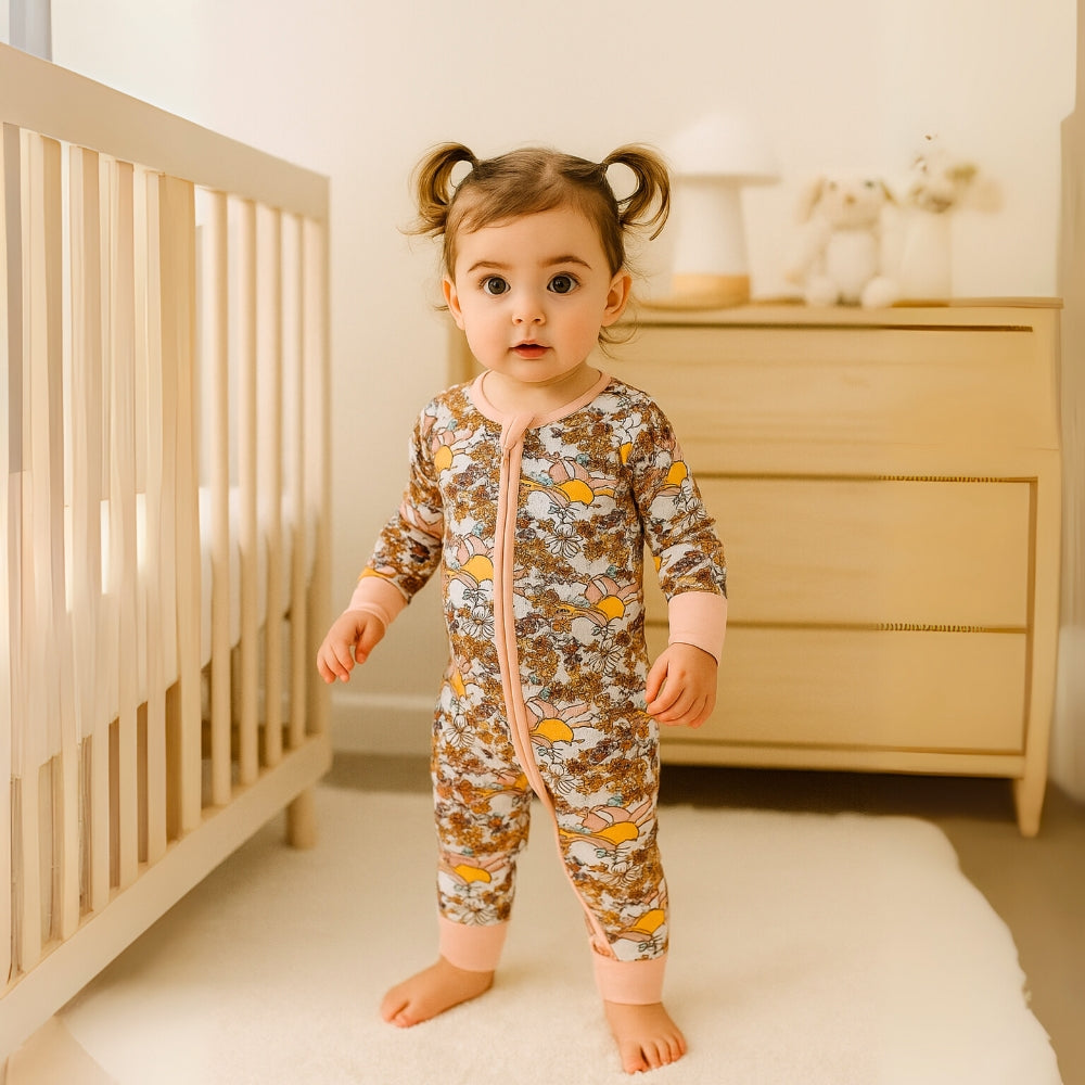 Pretty Floral Baby Sleep Romper - Beekee