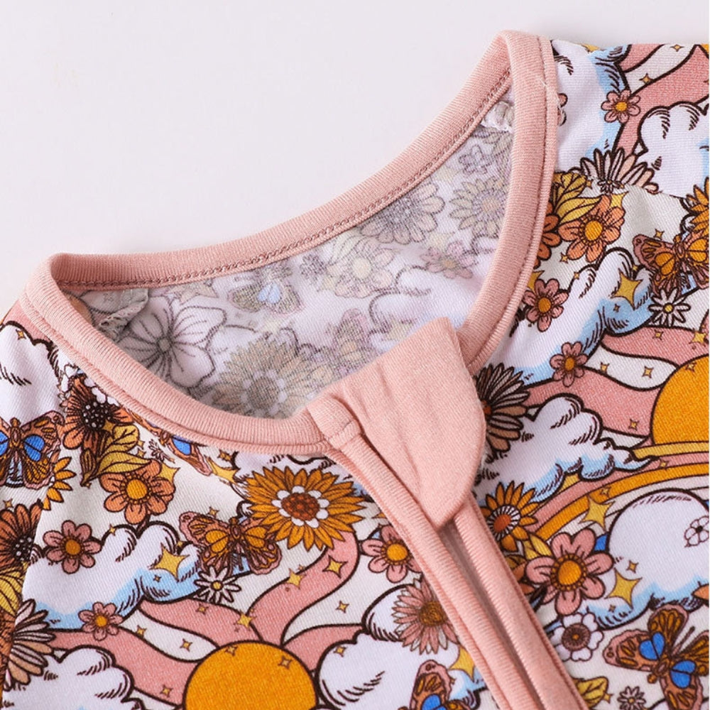 Pretty Floral Baby Sleep Romper - Beekee