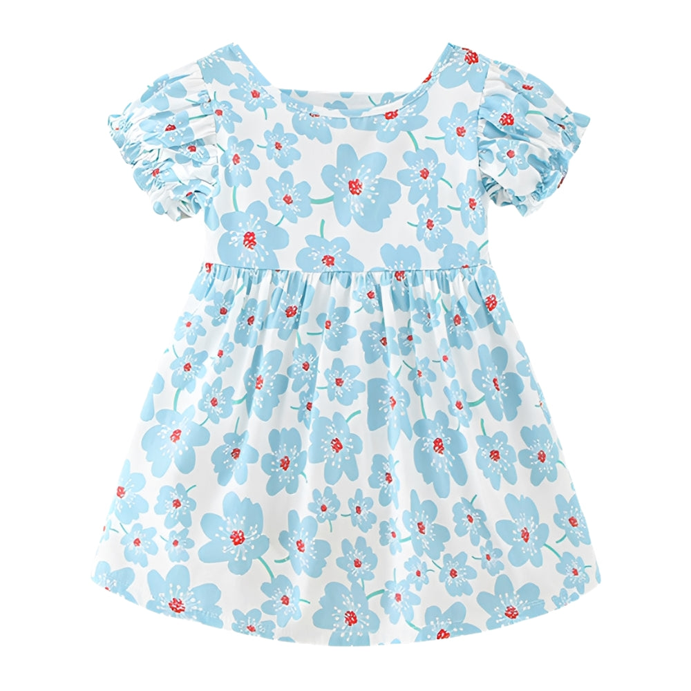 Pretty Puff Sleeve Girls Dress - Beekee
