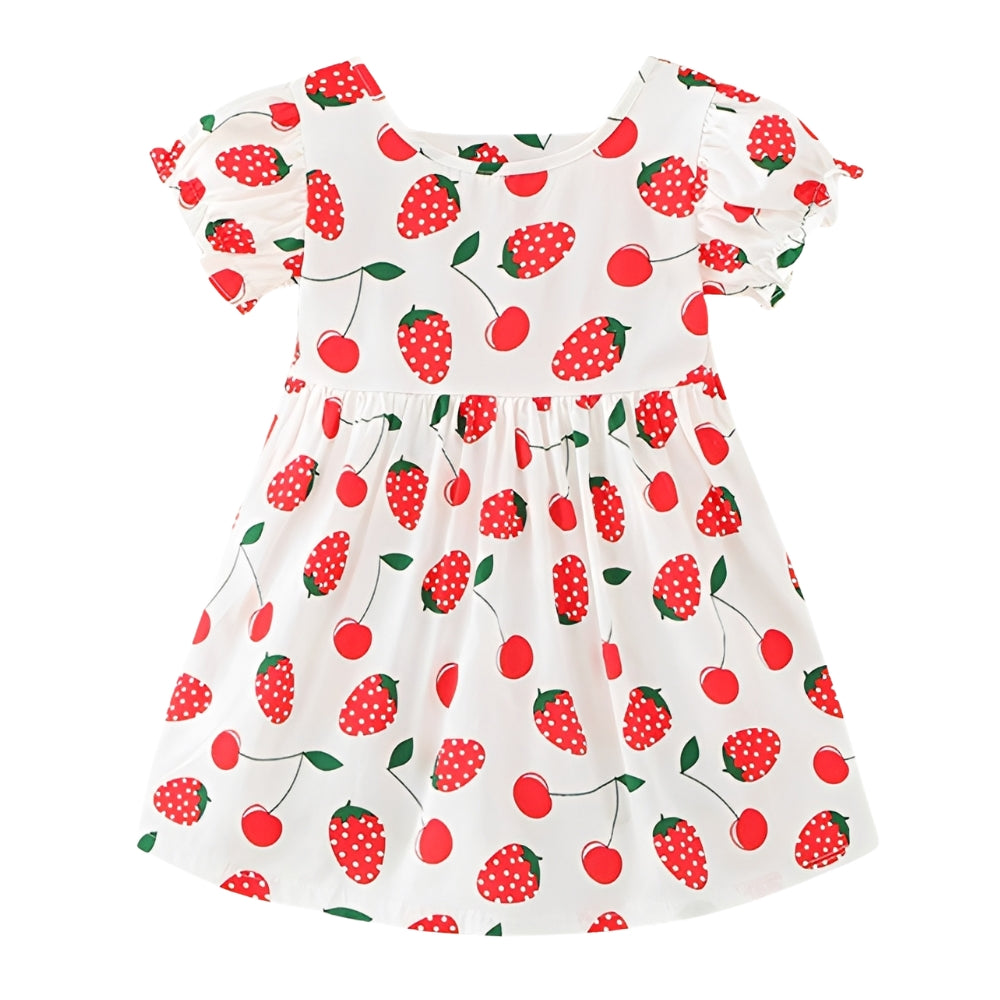 Pretty Puff Sleeve Girls Dress - Beekee
