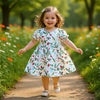 Pretty Puff Sleeve Girls Dress - Beekee