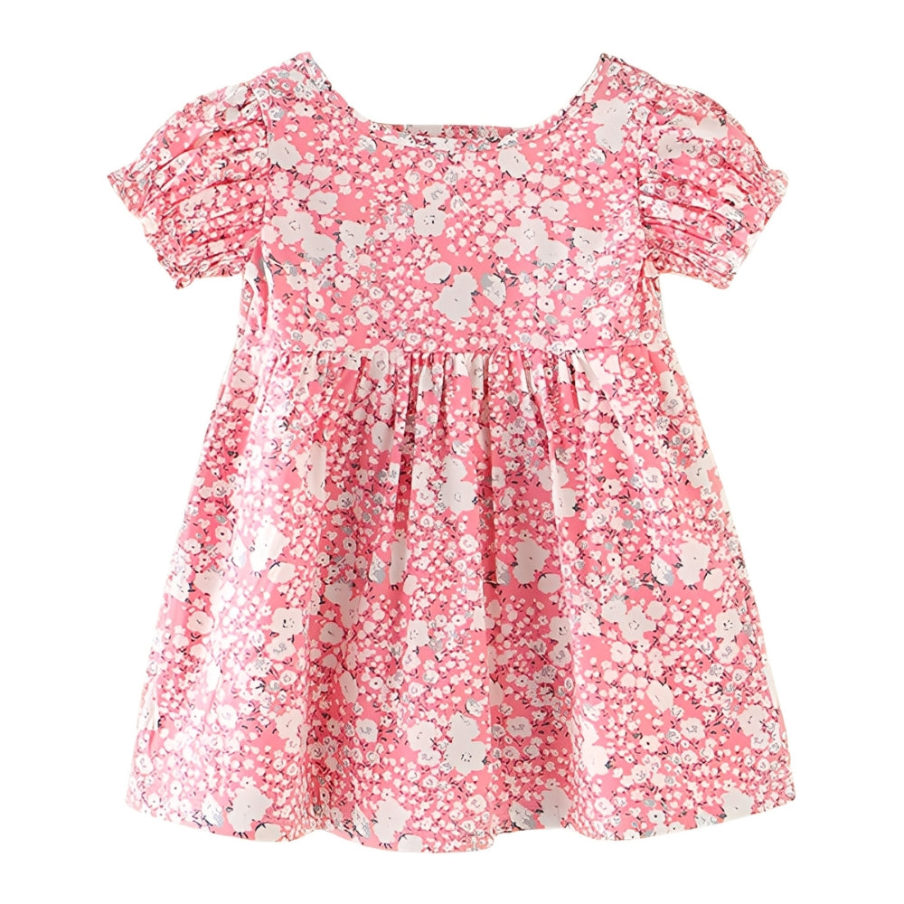 Pretty Puff Sleeve Girls Dress - Beekee