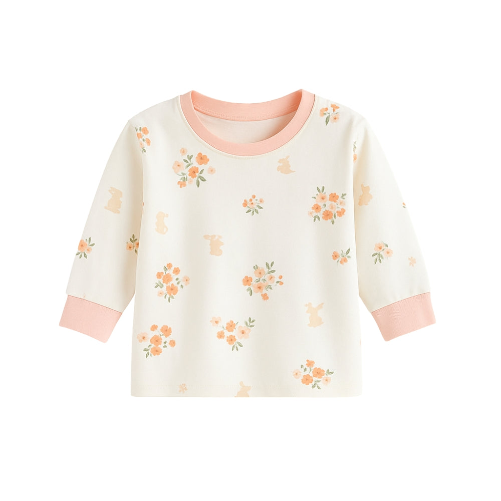 Printed Long Sleeve Kids Snap-Shoulder Shirt - Beekee