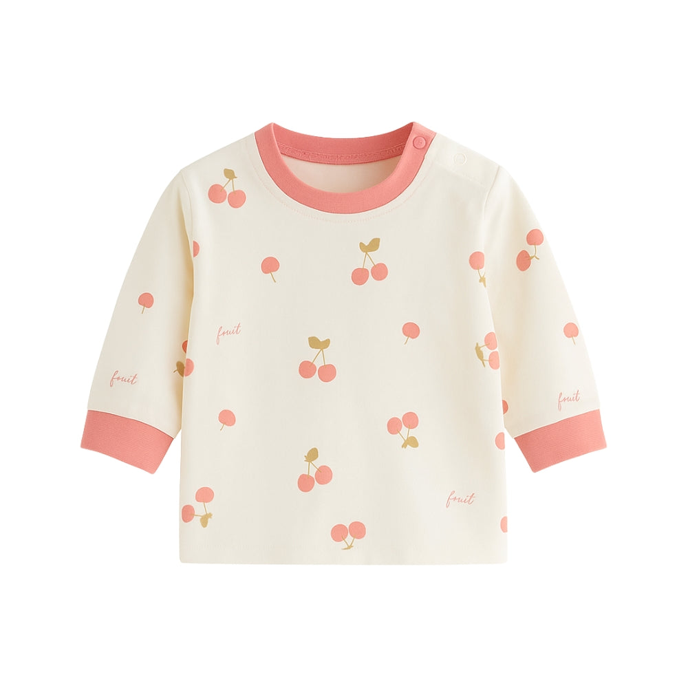 Printed Long Sleeve Kids Snap-Shoulder Shirt - Beekee