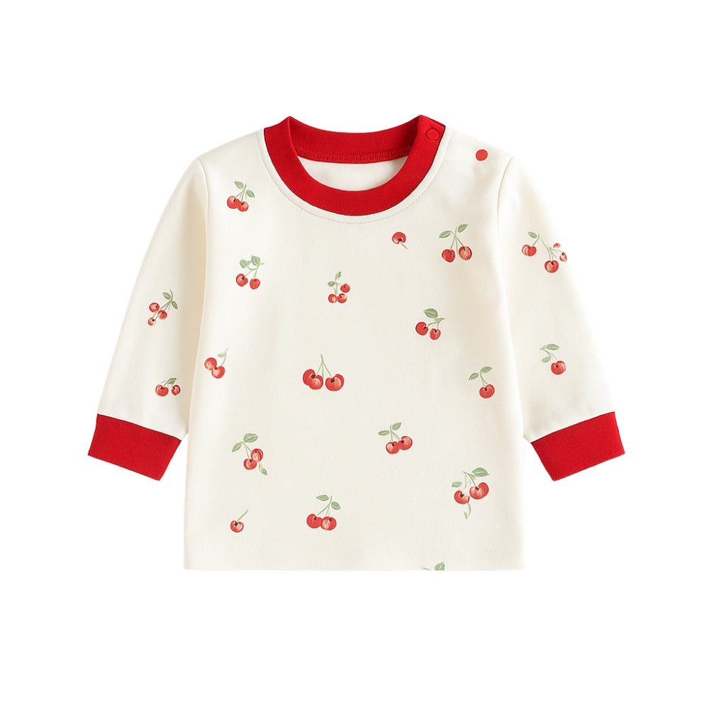 Printed Long Sleeve Kids Snap-Shoulder Shirt - Beekee