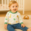 Printed Long Sleeve Kids Snap-Shoulder Shirt - Beekee
