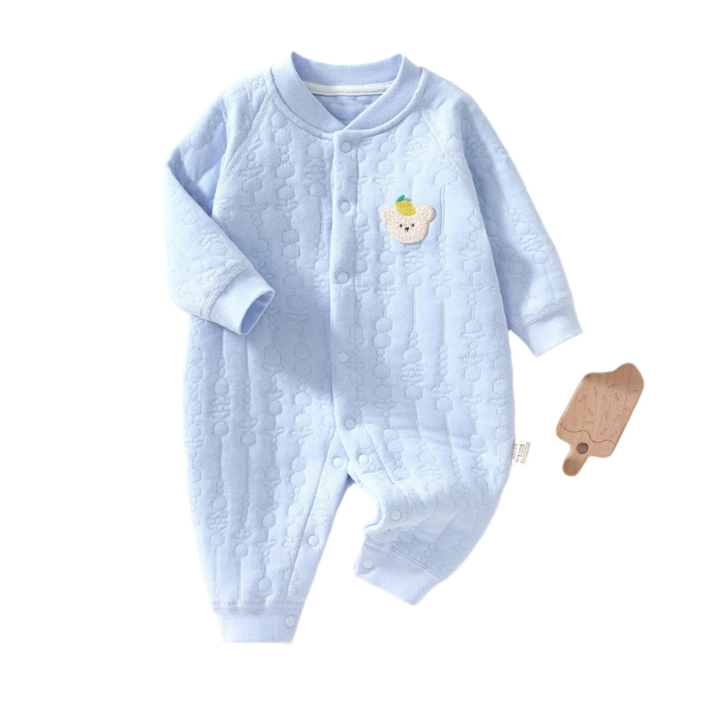 Quilted Snap-Button Bear Jumpsuit - Beekee