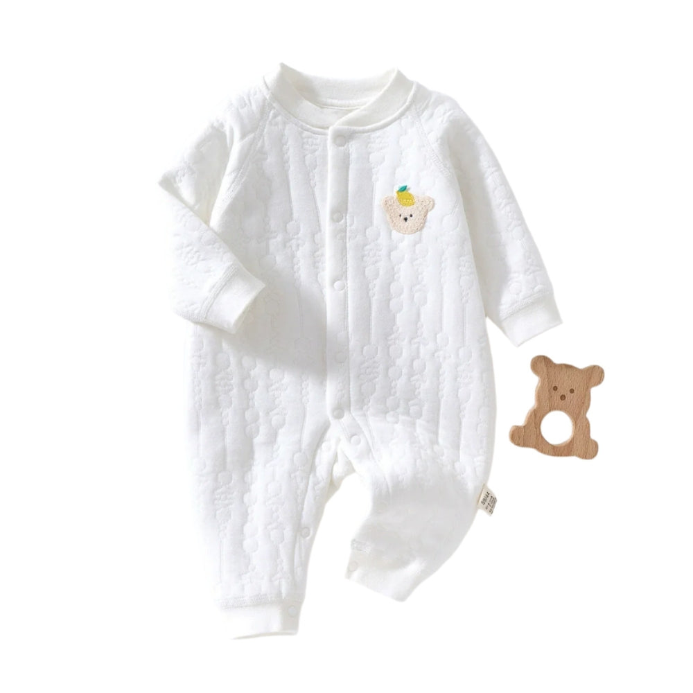 Quilted Snap-Button Bear Jumpsuit - Beekee