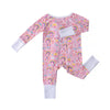 Rainbow Print Baby Romper with Zipper - Beekee