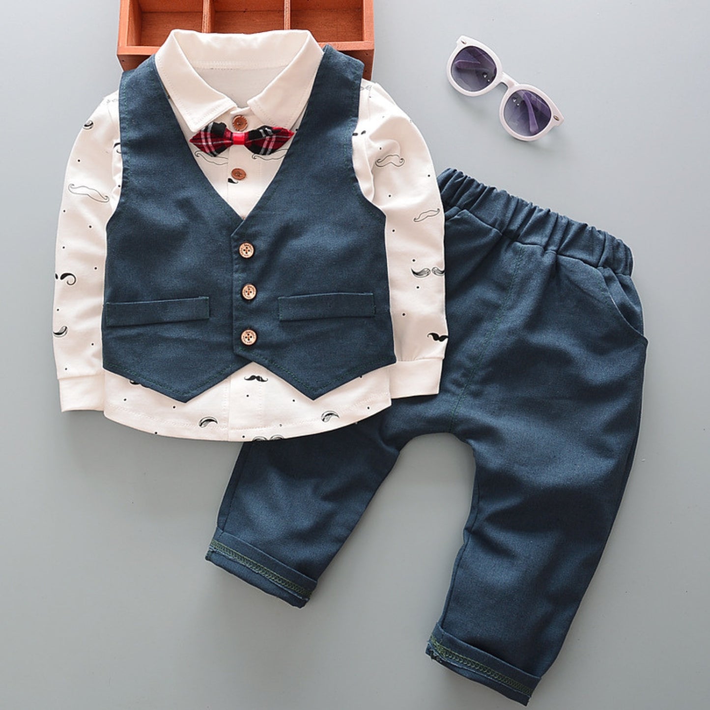 Smart Boys Vest and Pants Formal Set - Beekee