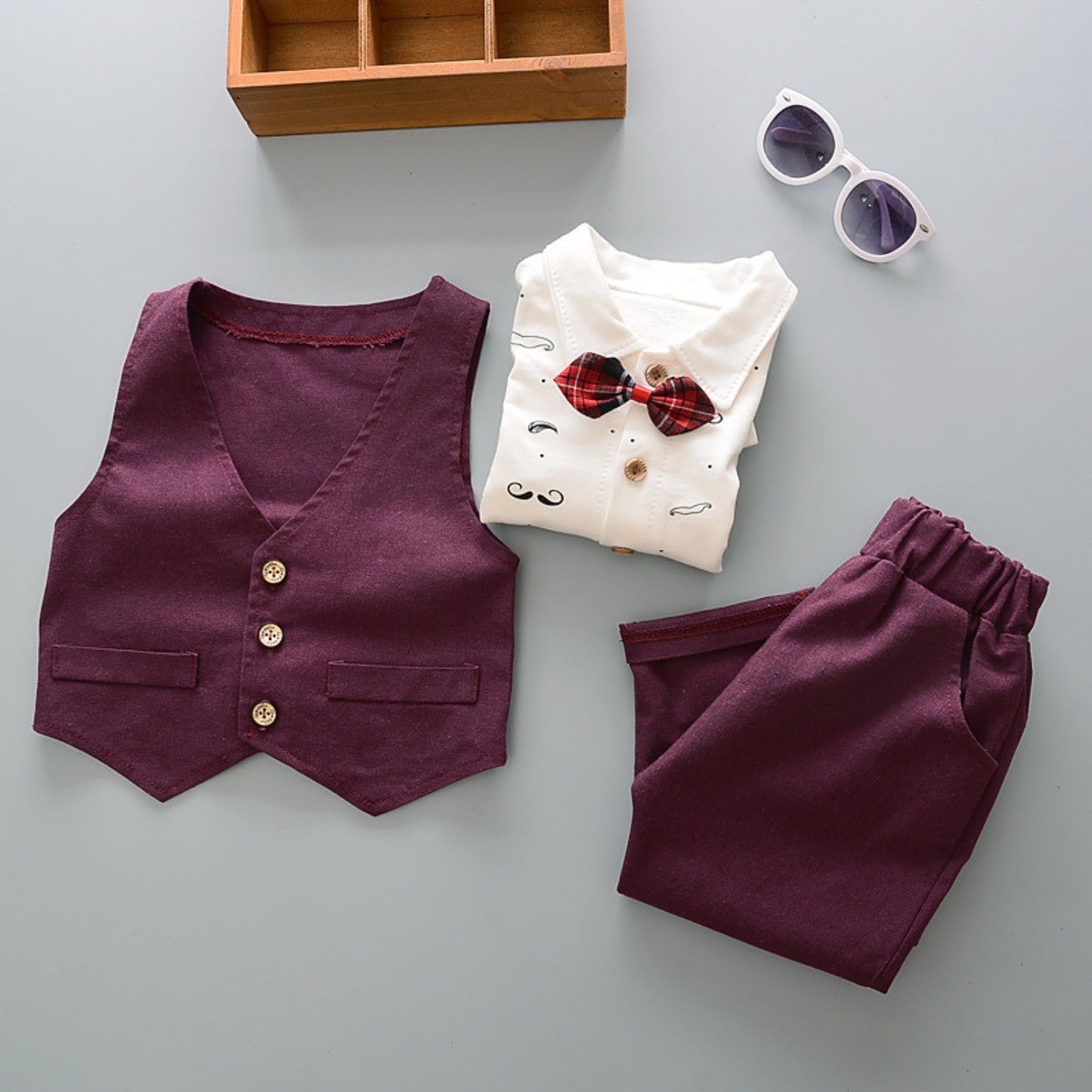 Smart Boys Vest and Pants Formal Set - Beekee