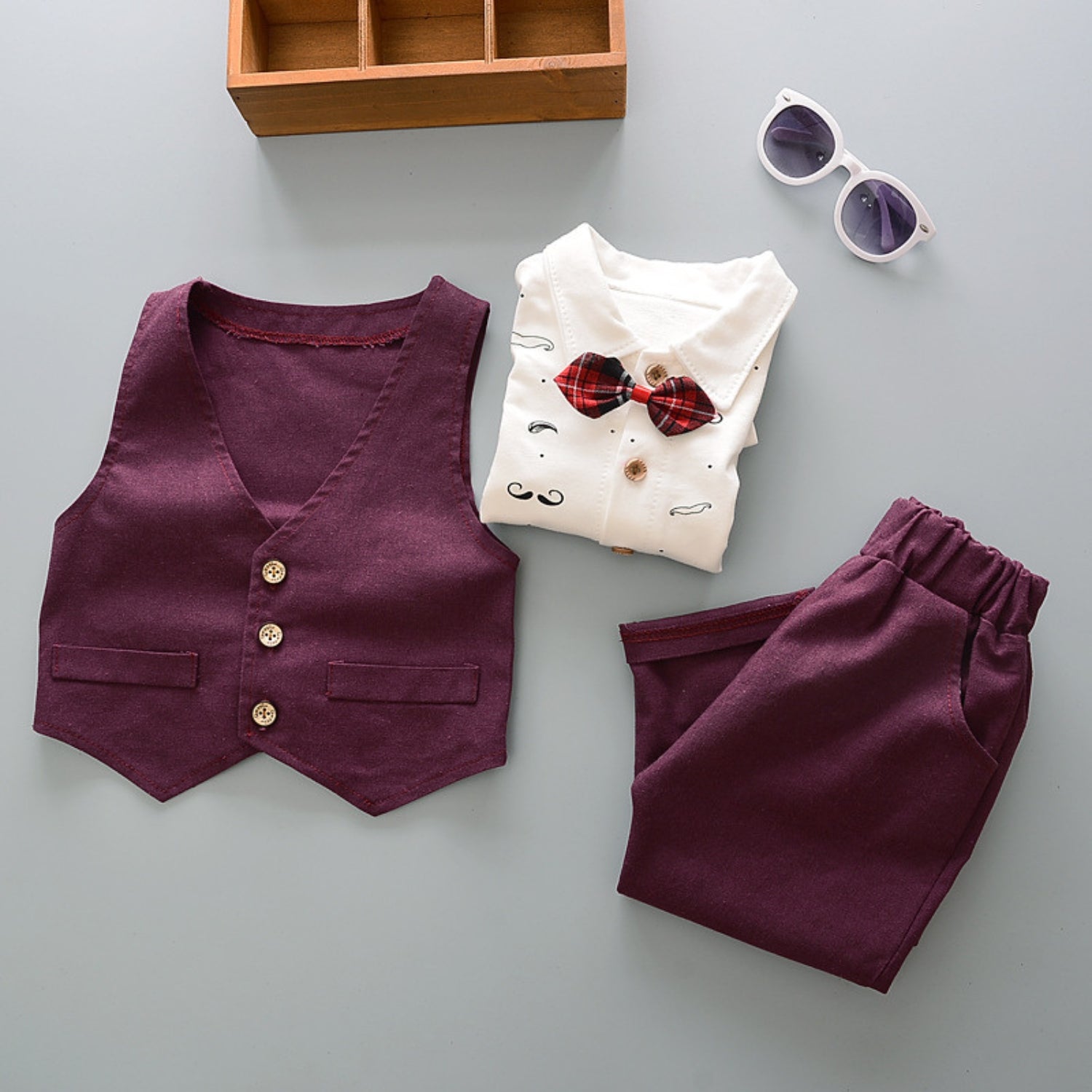 Smart Boys Vest and Pants Formal Set - Beekee