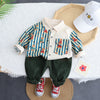 Striped Bear Shirt and Pants Set - Beekee