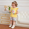 Sunny Flower Ruffle Top & Striped Shorts Set - Beekee