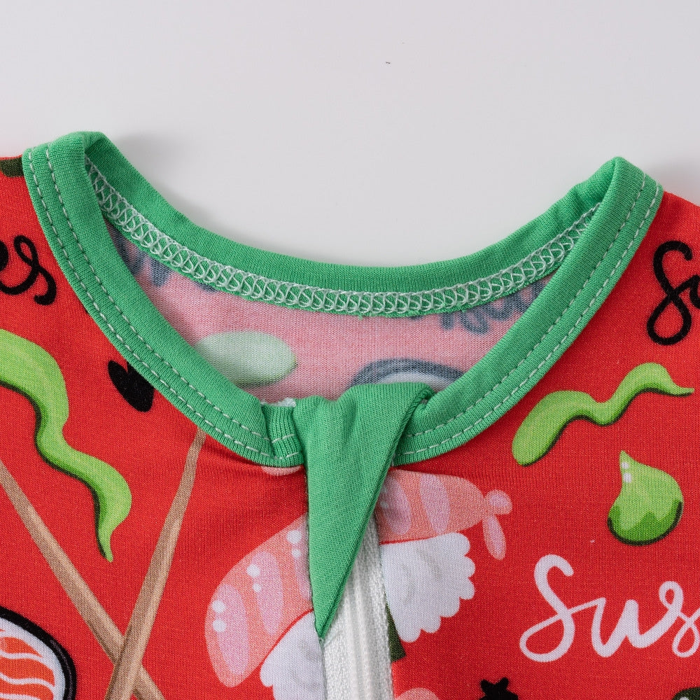 Sushi Print Long Sleeve Baby Romper - Beekee