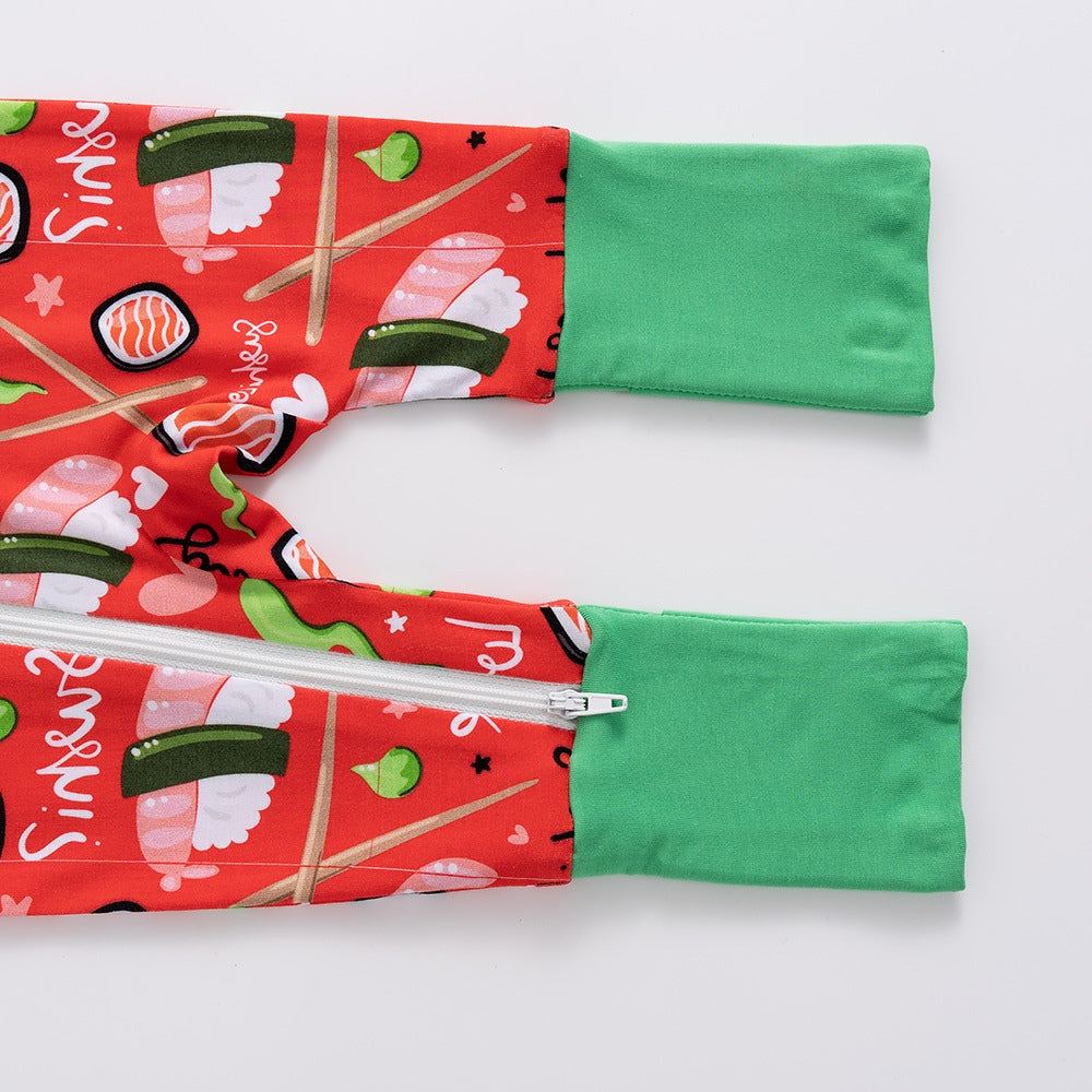 Sushi Print Long Sleeve Baby Romper - Beekee