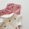 Sweet Cherry Ruffled Romper and Bonnet Set - Beekee