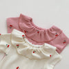 Sweet Cherry Ruffled Romper and Bonnet Set - Beekee