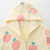 Sweet Peach Pattern Hooded Jacket - Beekee