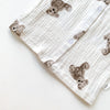 Teddy Bear Buttoned Shirt and Shorts Set with Hat - Beekee