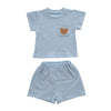 Teddy Bear Pocket T-Shirt and Shorts Set - Beekee