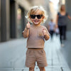 Teddy Bear Pocket T-Shirt and Shorts Set - Beekee