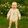 Vintage Embroidered Knitted Baby Romper - Beekee