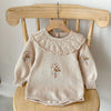 Vintage Embroidered Knitted Baby Romper - Beekee