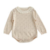 Vintage Knit Lace Collar Baby Romper - Beekee