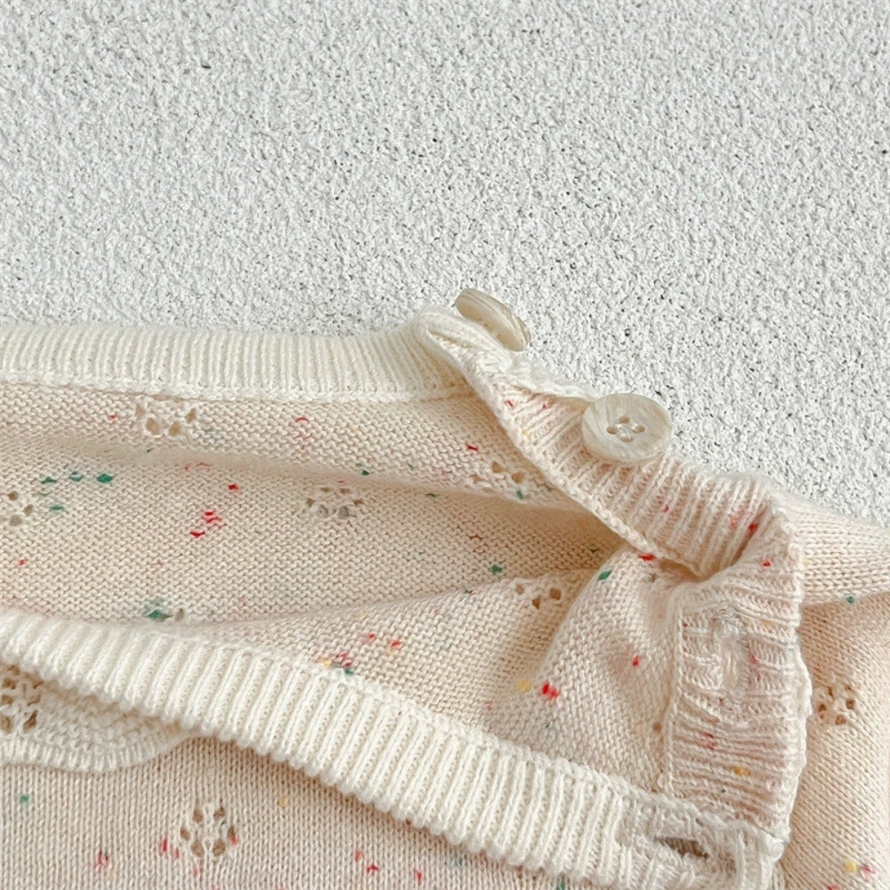 Vintage Knit Lace Collar Baby Romper - Beekee