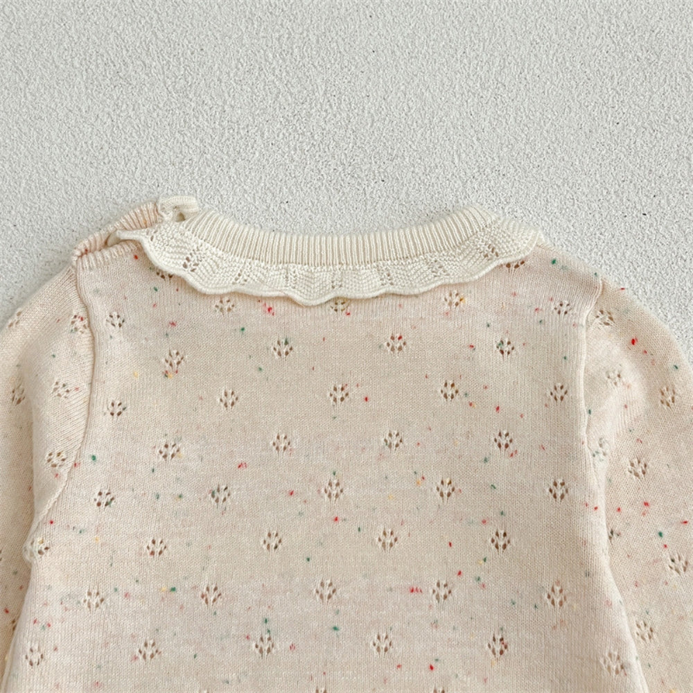 Vintage Knit Lace Collar Baby Romper - Beekee