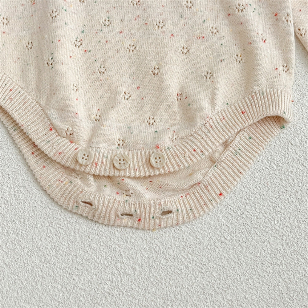 Vintage Knit Lace Collar Baby Romper - Beekee