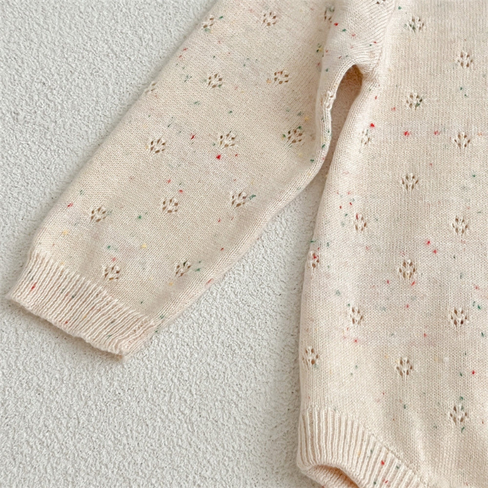 Vintage Knit Lace Collar Baby Romper - Beekee
