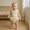 Vintage Ruffle Collar Baby Romper - Beekee