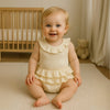 Vintage Ruffle Collar Baby Romper - Beekee