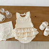 Vintage Ruffle Collar Baby Romper - Beekee