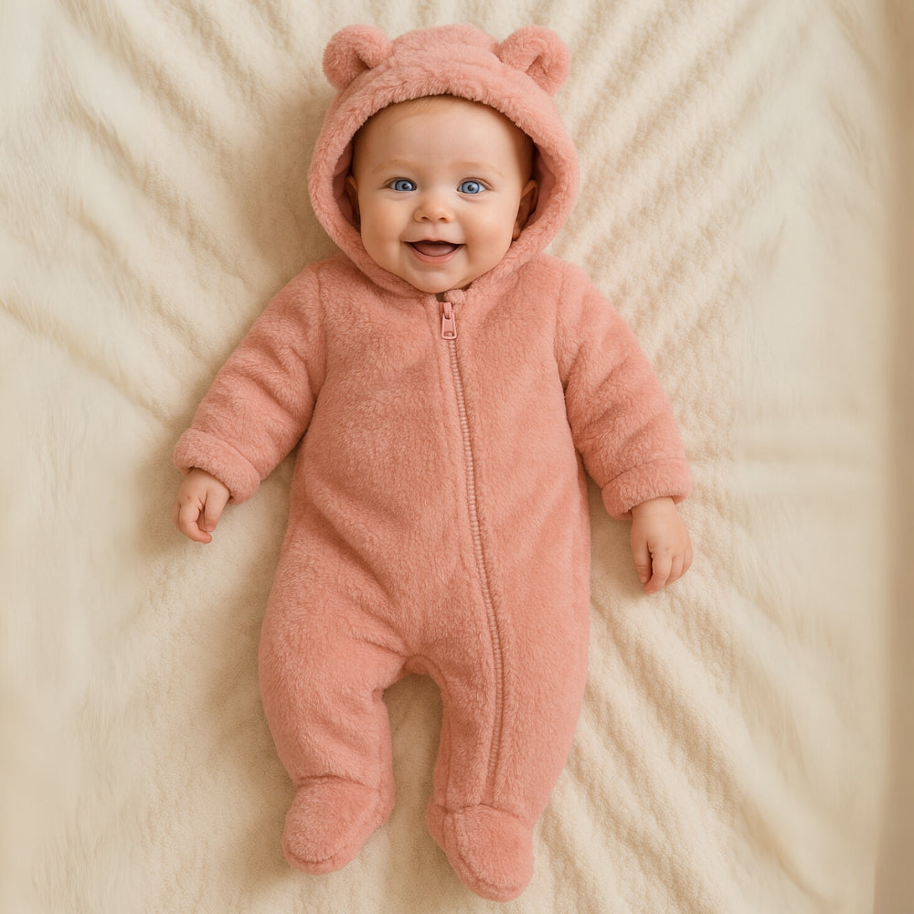 Warm Bear Hood Baby Overall Snowsuit - Beekee