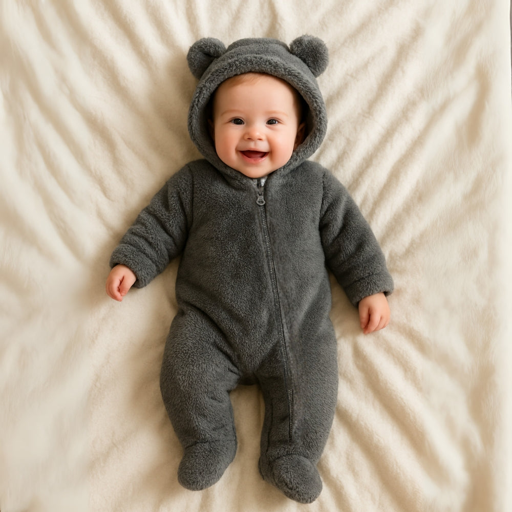 Warm Bear Hood Baby Overall Snowsuit - Beekee