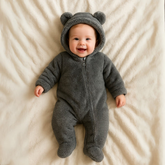 Warm Bear Hood Baby Overall Snowsuit - Beekee