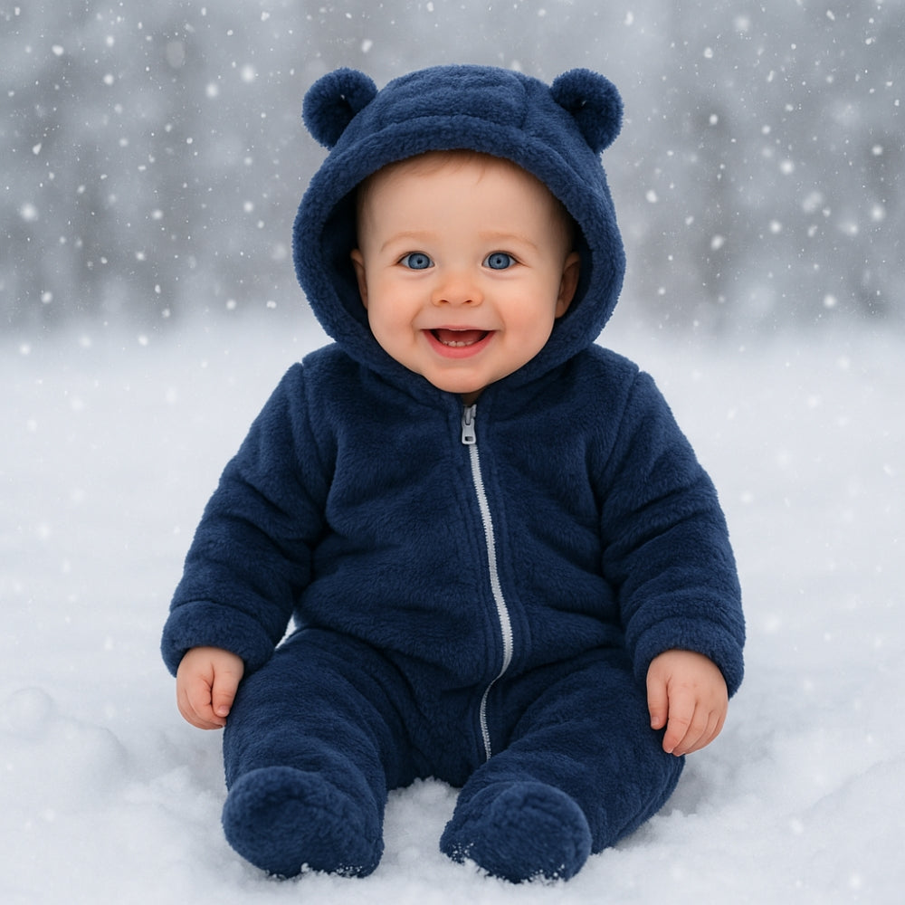 Warm Bear Hood Baby Overall Snowsuit - Beekee