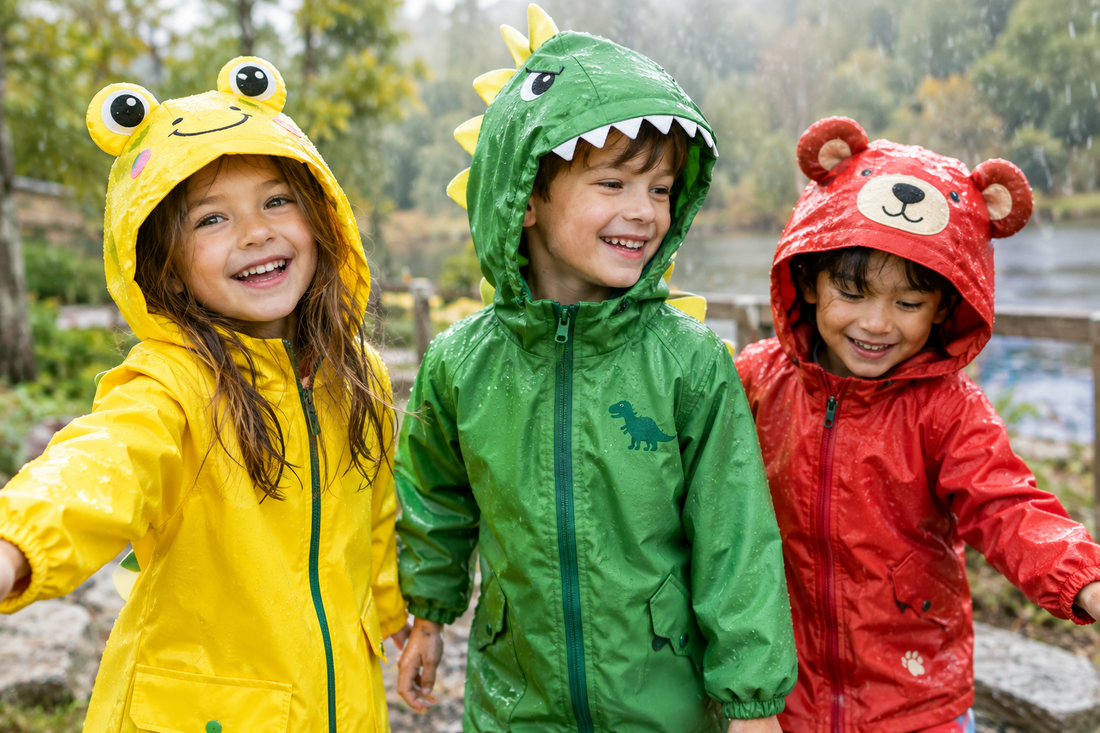 Kids' Rain Jackets with 3D Hoods