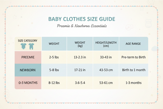 How to Size Preemie Clothes and Full-Term Baby Clothes