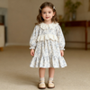 Lovely Floral Lace Collar Cotton Dress for Girls-Beekee