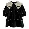 Sweet Floral Lace Collar Baby Dress & Romper Set-Beekee