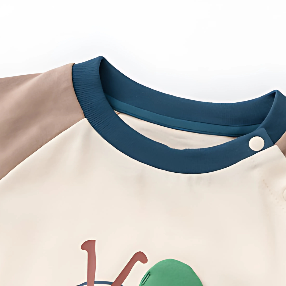 Kids Cute 3D Bug Patch Detail Long Sleeve Shirt- Beekee
