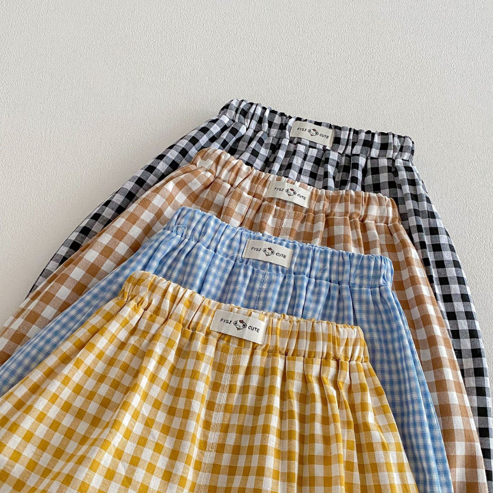 Cute Gingham Check Kids' Summer Shorts - Beekee