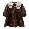 Sweet Floral Lace Collar Baby Dress & Romper Set-Beekee