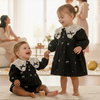 Sweet Floral Lace Collar Baby Dress & Romper Set-Beekee